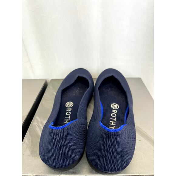 ROTHY'S Womens The Round Toe Navy Blue Ballet Flats Slip On Classic Shoes Size 7 - Picture 9 of 10
